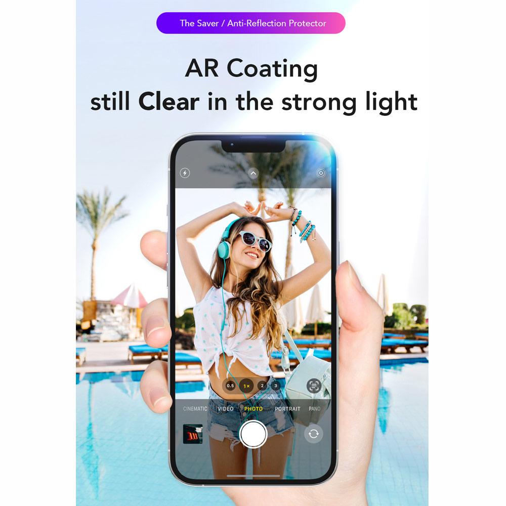 Picture of Apple iPhone 18 Pro Max Screen Protector | Hoda Matte Anti-Peeper Privacy 2ways with Anti Reflection Full Coverage Tempered Glass Screen Protector for iPhone 18 Pro Max Dust Free Helper Lite Included - Privacy Matte