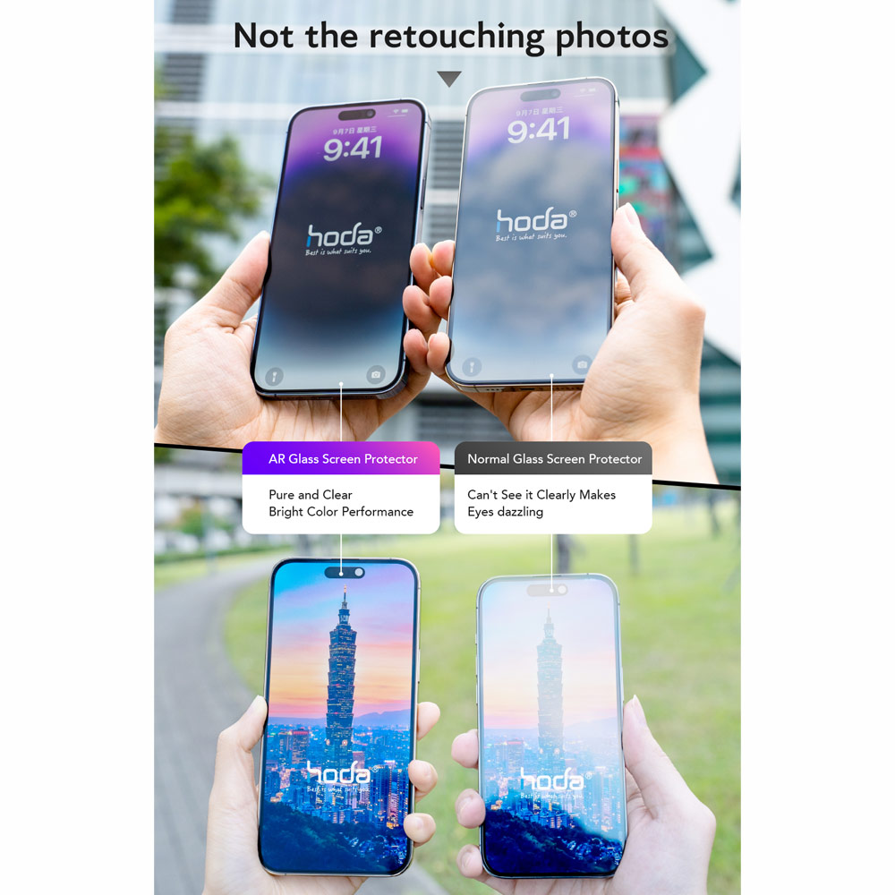 Picture of Apple iPhone 18 Pro Max Screen Protector | Hoda Matte Anti-Peeper Privacy 2ways with Anti Reflection Full Coverage Tempered Glass Screen Protector for iPhone 18 Pro Max Dust Free Helper Lite Included - Privacy Matte