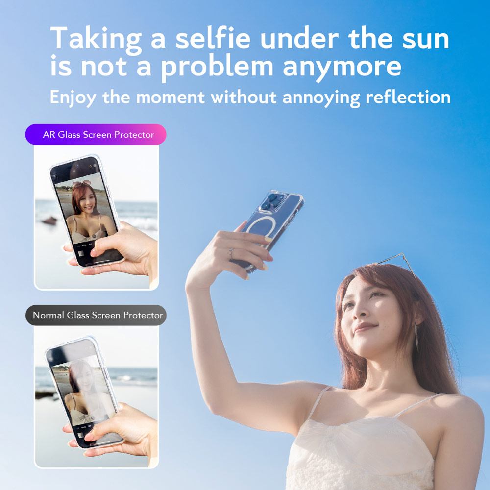 Picture of Apple iPhone 17 Pro Max 6.9 Screen Protector | Hoda Anti Reflection Full Coverage Tempered Glass Screen Protector for iPhone 17 Pro Max 6.9 (Anti Reflection)