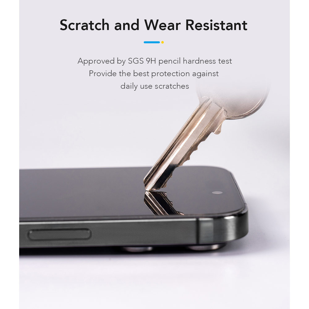 Picture of Apple iPhone 16 Pro 6.3 Screen Protector | Hoda 0.33mm 2.5D Full Coverage Tempered Glass Screen Protector for iPhone 16 Pro 6.3 with Dust Free Helper (Clear)