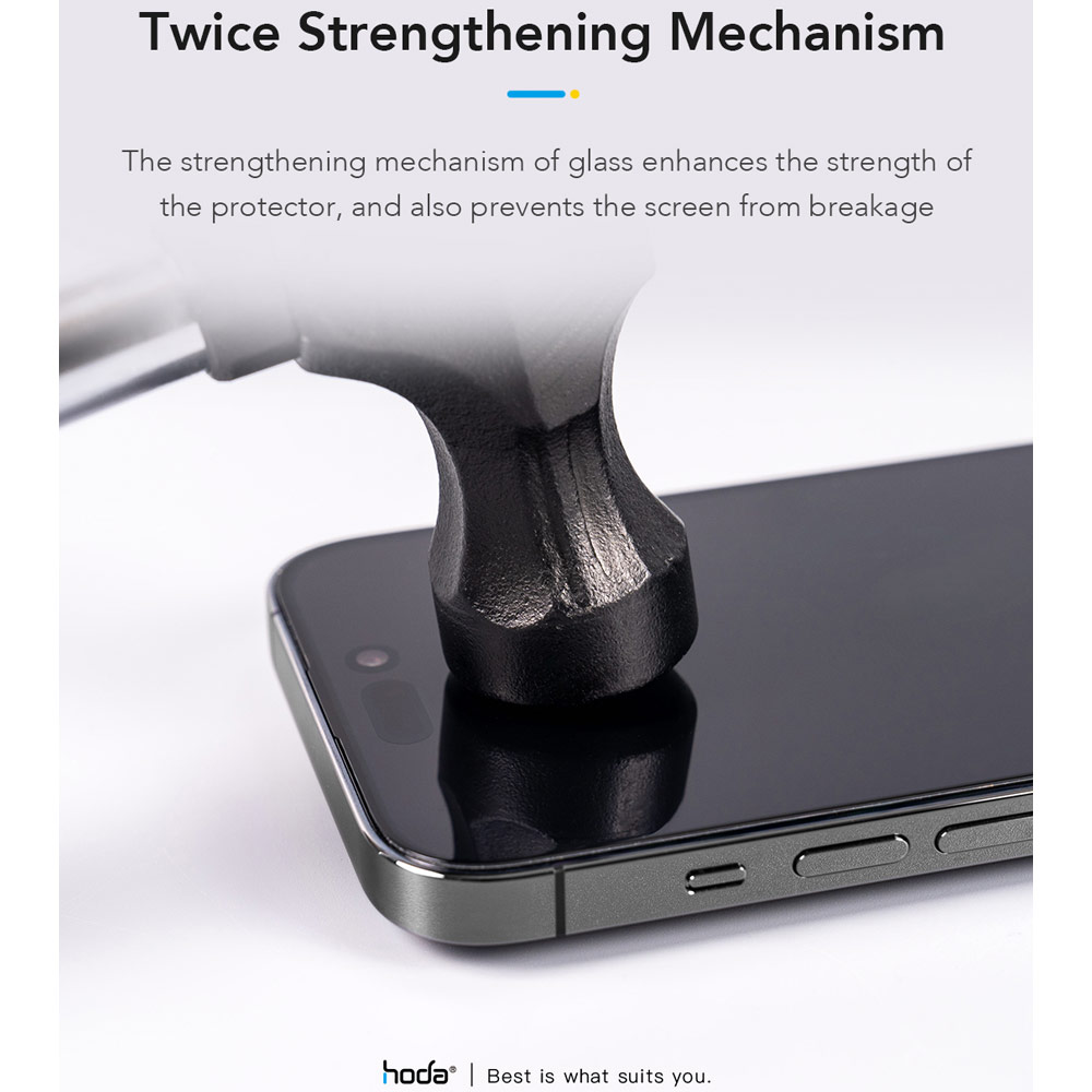 Picture of Apple iPhone 16 Pro 6.3 Screen Protector | Hoda 0.33mm 2.5D Full Coverage Tempered Glass Screen Protector for iPhone 16 Pro 6.3 with Dust Free Helper (Clear)