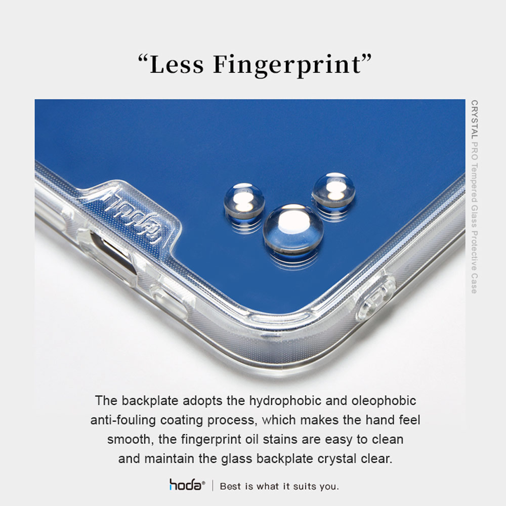 Picture of Apple iPhone 13 Pro 6.1 Case | Hoda Military CRYSTAL PRO 3D TEMPERED GLASS BACKPLATE Drop Protection PROTECTIVE Case for Apple iPhone 13 Pro 6.1 (Crystal Clear Black)