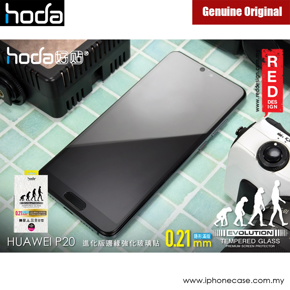 Picture of Huawei P20  | Hoda Evolution Premium Clear 9H Tempered Glass for Huawei P20 (0.21 mm Strengthen Edge Black)
