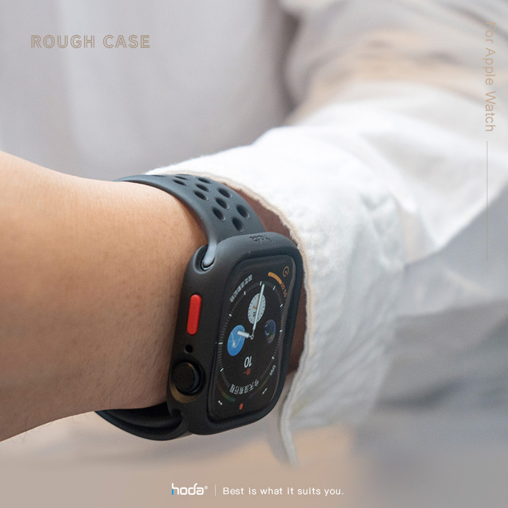 Picture of Apple Watch 41mm Case | Hoda Rough Case Apple Watch 41mm Series 7 Protection Case (Black)