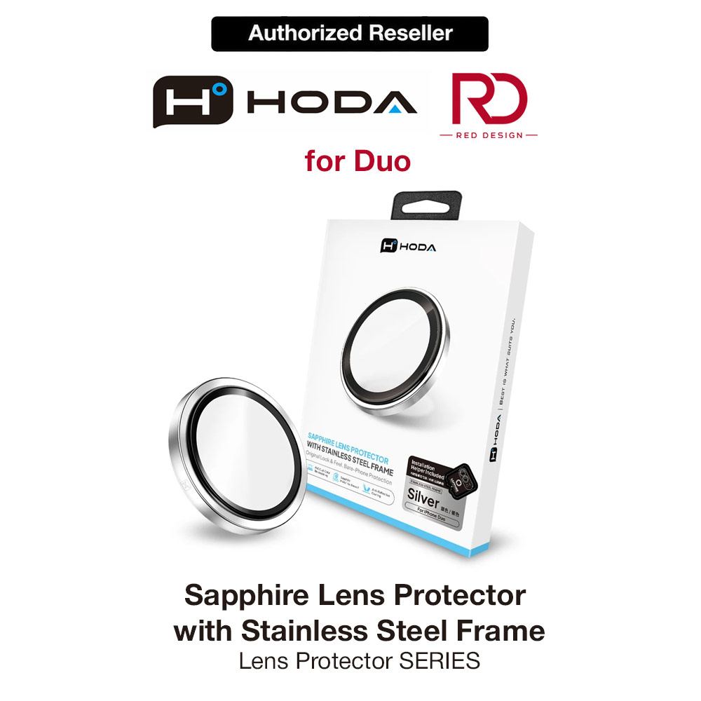 Picture of Hoda Sapphire Lens Protector (Glossy two color Stainless Steel) For iPhone Duo - Silver 2pcs Apple iPhone Duo- Apple iPhone Duo Cases, Apple iPhone Duo Covers, iPad Cases and a wide selection of Apple iPhone Duo Accessories in Malaysia, Sabah, Sarawak and Singapore 