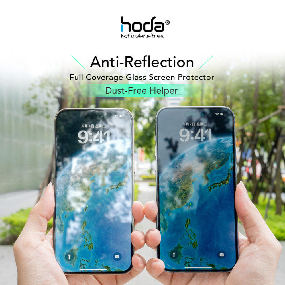 Picture of Apple iPhone 13 Pro Max 6.7 Screen Protector | Hoda 0.33mm 2.5D Full Coverage Tempered Glass Screen Protector for Apple iPhone 13 Pro Max 6.7 iPhone 14 Plus 6.7 (Anti Reflection)