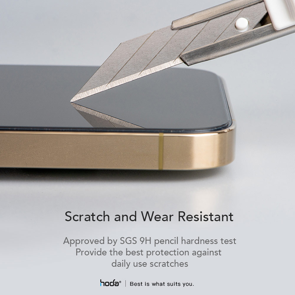 Picture of Apple iPhone 13 Pro Max 6.7 Screen Protector | Hoda 0.33mm 2.5D Anti Glare Matte Gaming Full Coverage Tempered Glass Screen Protector for Apple iPhone 13 Pro Max 6.7 iPhone 14 Plus 6.7  (Matte)