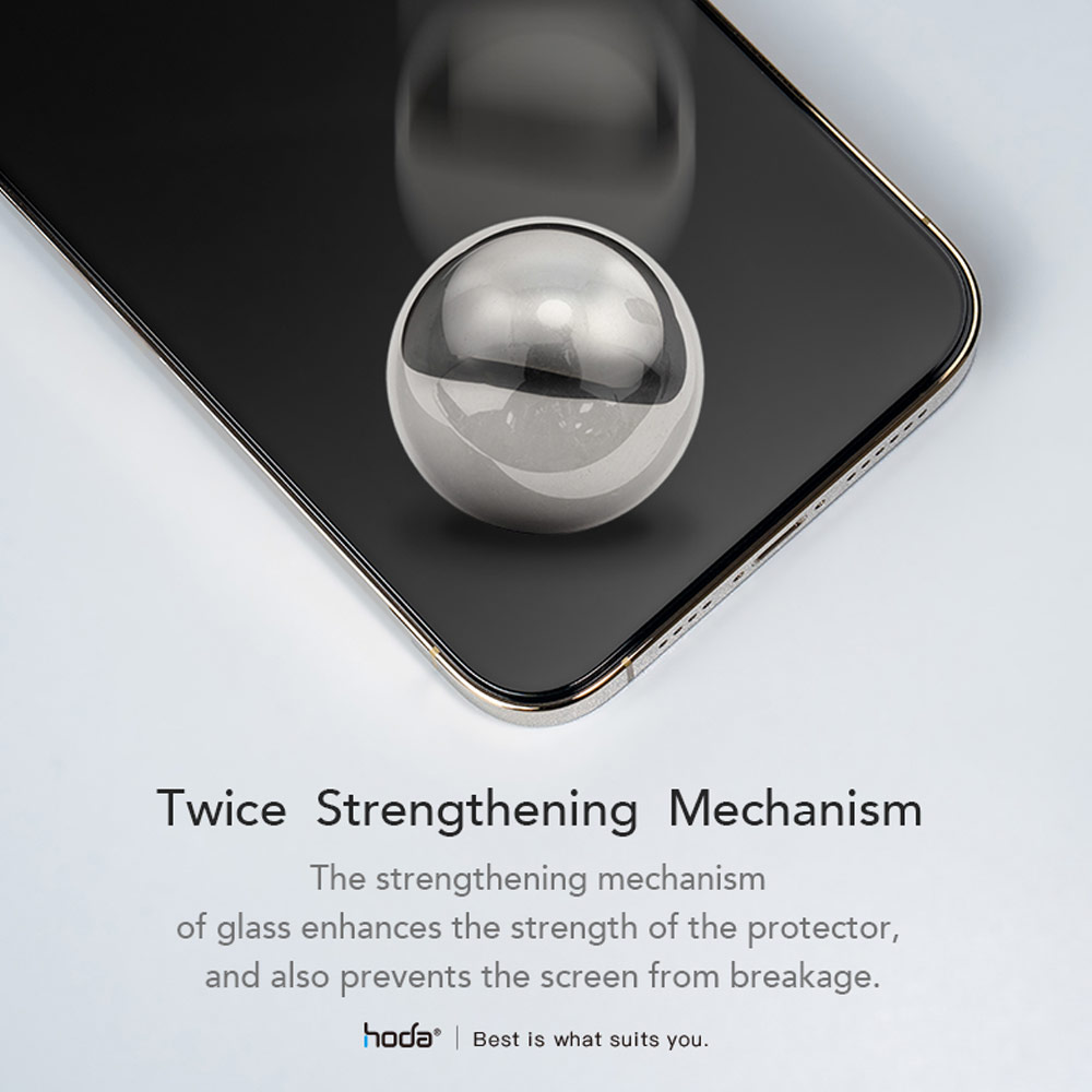 Picture of Apple iPhone 13 Pro Max 6.7 Screen Protector | Hoda 0.33mm 2.5D Anti Glare Matte Gaming Full Coverage Tempered Glass Screen Protector for Apple iPhone 13 Pro Max 6.7 iPhone 14 Plus 6.7  (Matte)