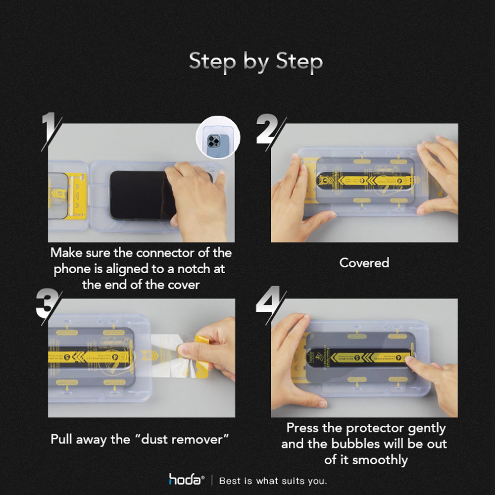 Picture of Apple iPhone 13 Pro Max 6.7 Screen Protector | Hoda 0.33mm 2.5D Anti Glare Matte Gaming Full Coverage Tempered Glass Screen Protector for Apple iPhone 13 Pro Max 6.7 iPhone 14 Plus 6.7  (Matte)