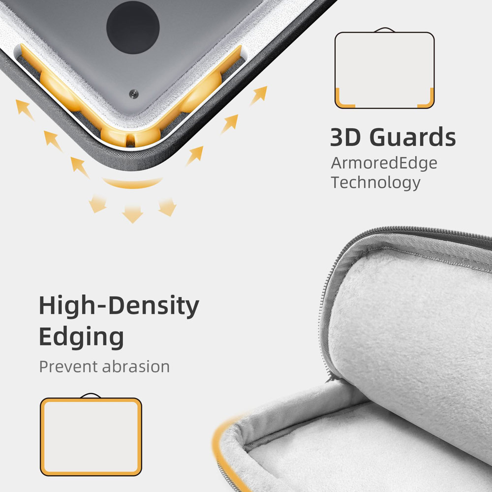 Picture of Innostyle CarryLite Slim Series Shock Proof Lightweight Laptop Notebook Hand Carry Sleeve with Front Compartment for up to 14 inches Laptop (Lavender)