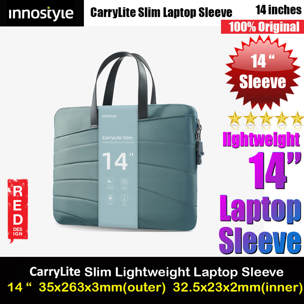 Picture of Innostyle CarryLite Slim Series Shock Proof Lightweight Laptop Notebook Hand Carry Sleeve with Front Compartment for up to 14 inches Laptop (Midnight Green) Red Design- Red Design Cases, Red Design Covers, iPad Cases and a wide selection of Red Design Accessories in Malaysia, Sabah, Sarawak and Singapore 