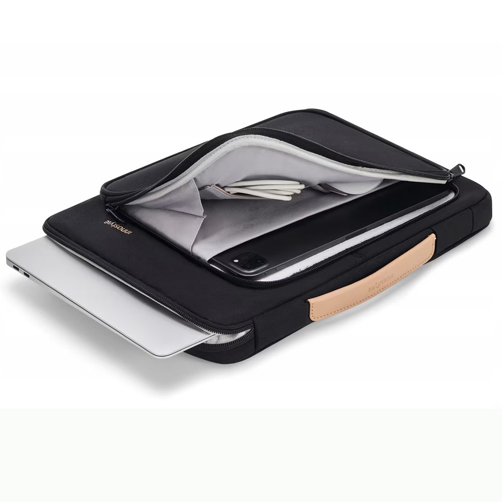 Picture of Innostyle Omiprotect Carrying Sleeve Shock Proof Laptop Notebook Sleeve with Front Compartment for up to 16 inches Laptop (Black)