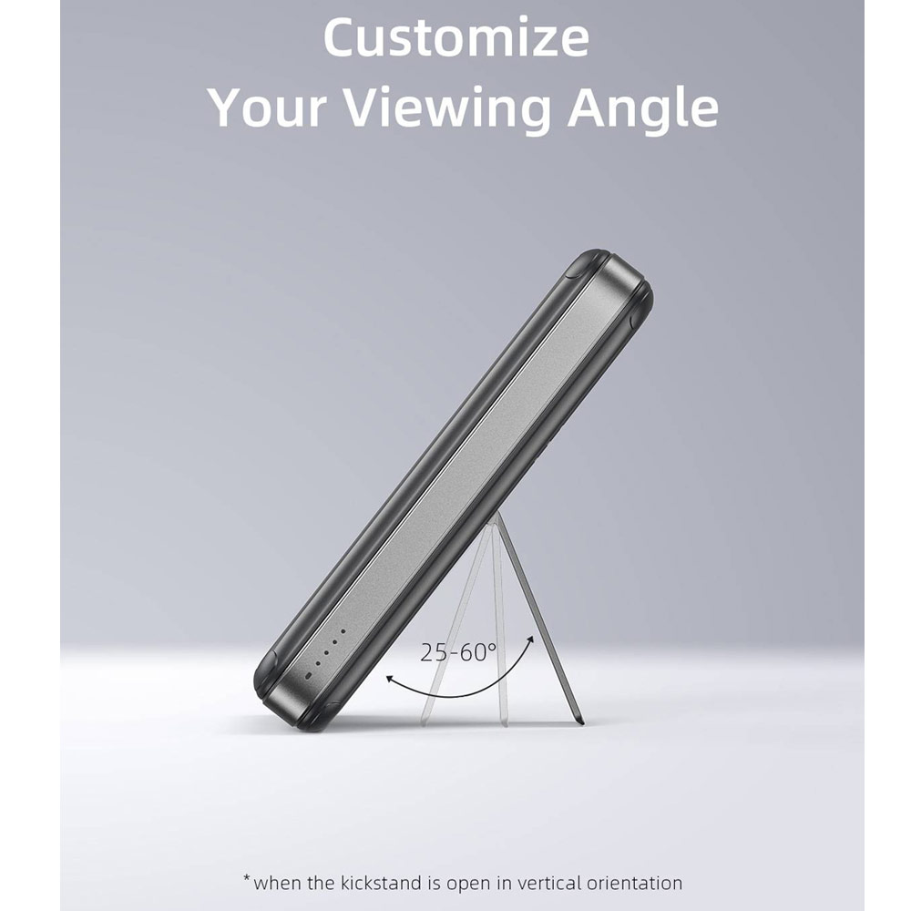 Picture of Innostyle PowerMag Switch 2 in 1 Standable Magnetic Wireless Charging with USB-C input output Fast Charge PowerBank  (Blue)