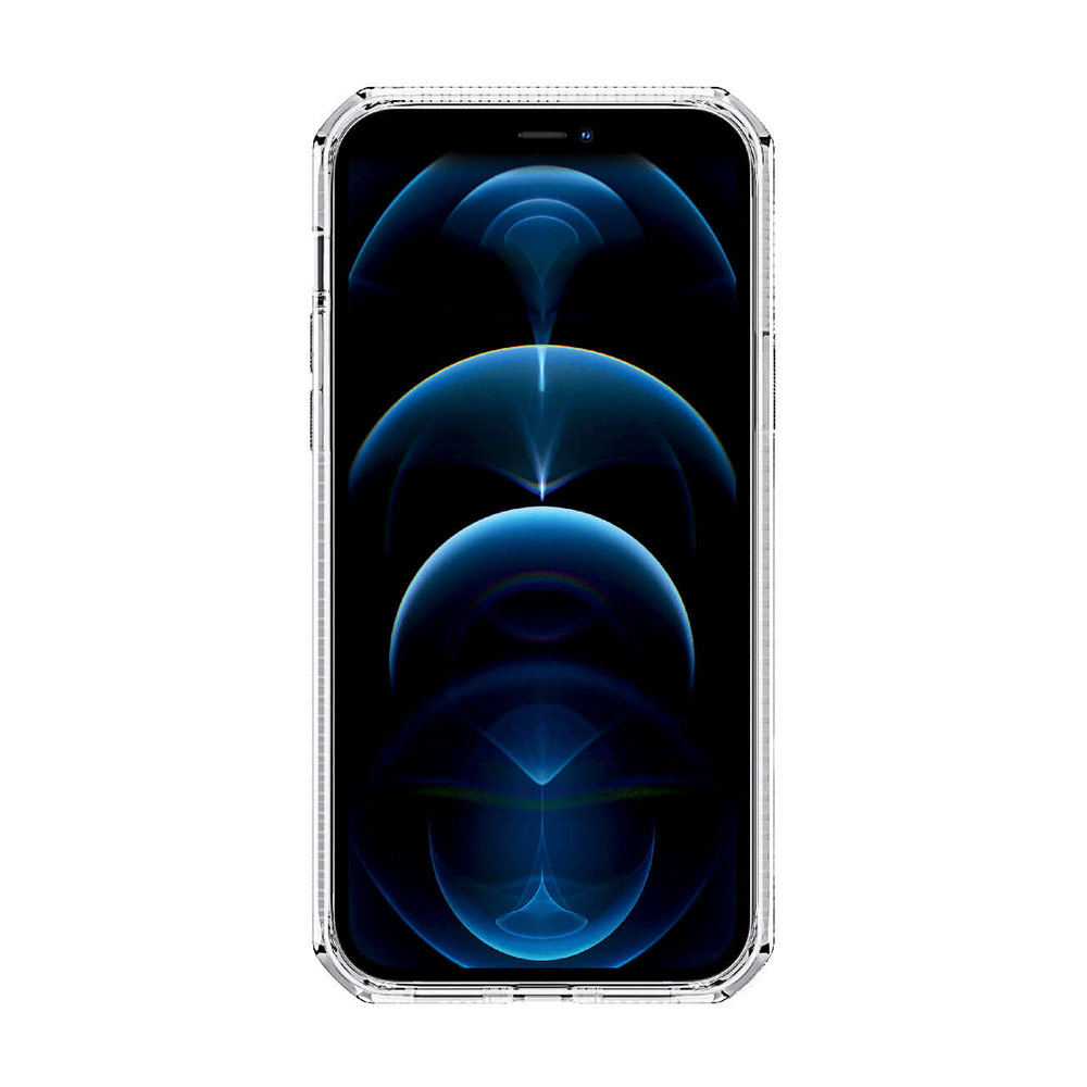 Picture of Apple iPhone 12 6.1 Case | ITSKINS SPECTRUM CLEAR ANTIMICROBIAL Certified Antishock Protection Case for Apple iPhone 12 iPhone 12 Pro 6.1 (Transparent)