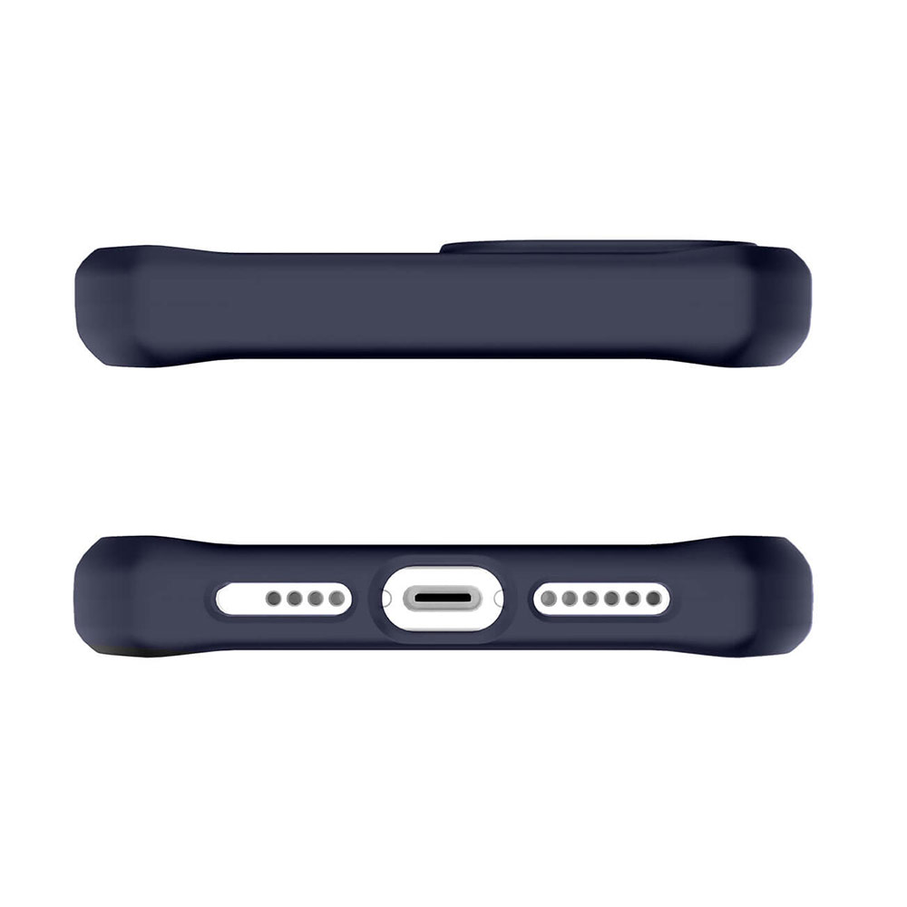 Picture of Apple iPhone 12 6.1 Case | ITSKINS HYBRID SOLID ANTIMICROBIAL Certified Antishock Protection Case for Apple iPhone 12 iPhone 12 Pro 6.1 (Deep Blue transparent)