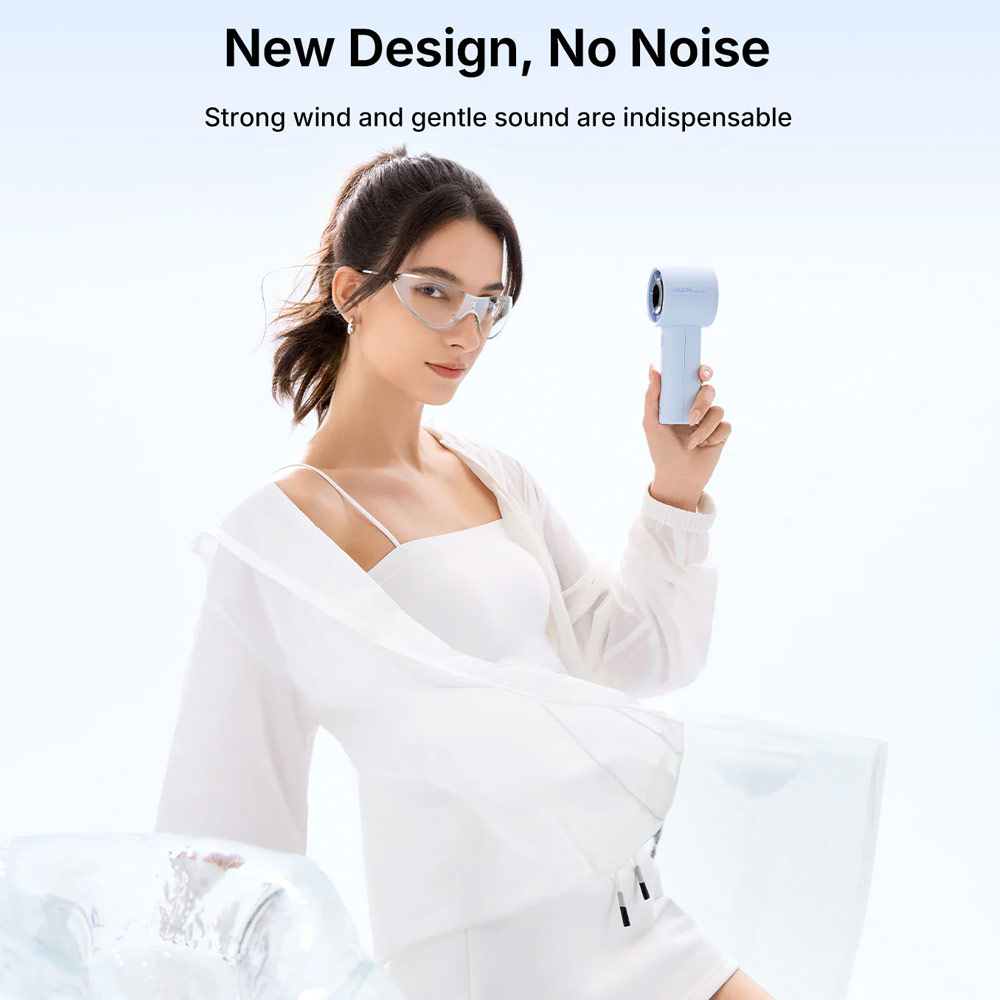 Picture of Jisulife Life 10S Portable Handheld Fan 5 Speed Mode LED Display Easy Carry Turbo Wind Speed Fan Kipas Jisulife (Gray)