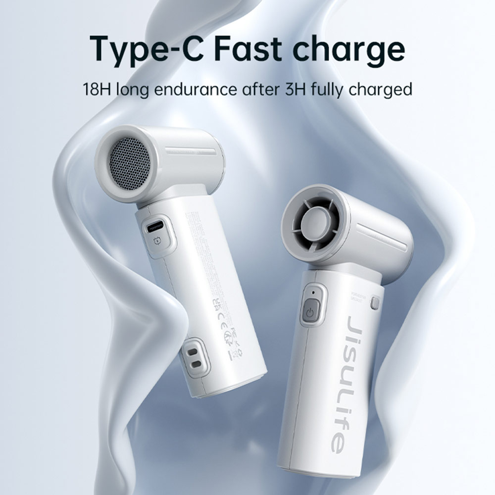 Picture of Jisulife Malaysia Life9 Handheld Fan Ultra Mini Compact Small Pocket Size Portable Handheld Fan Kipas Pegang Tangan Angin Kuat (5000mah Black)