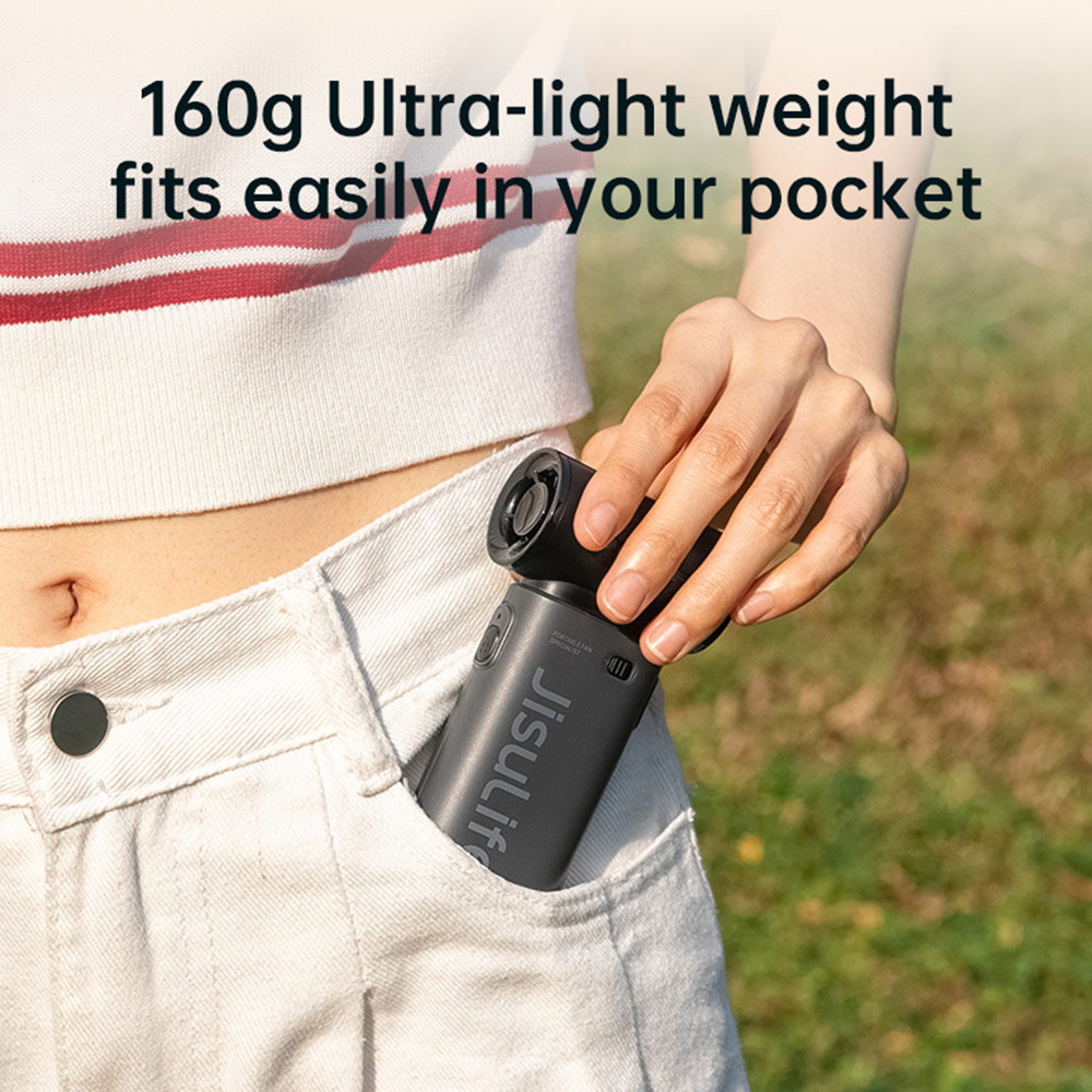Picture of Jisulife Malaysia Life9 Handheld Fan Ultra Mini Compact Small Pocket Size Portable Handheld Fan Kipas Pegang Tangan Angin Kuat (5000mah Black)