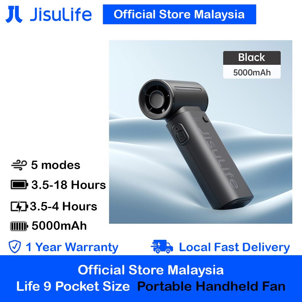 Picture of Jisulife Malaysia Life9 Handheld Fan Ultra Mini Compact Small Pocket Size Portable Handheld Fan Kipas Pegang Tangan Angin Kuat (5000mah Black) Red Design- Red Design Cases, Red Design Covers, iPad Cases and a wide selection of Red Design Accessories in Malaysia, Sabah, Sarawak and Singapore 