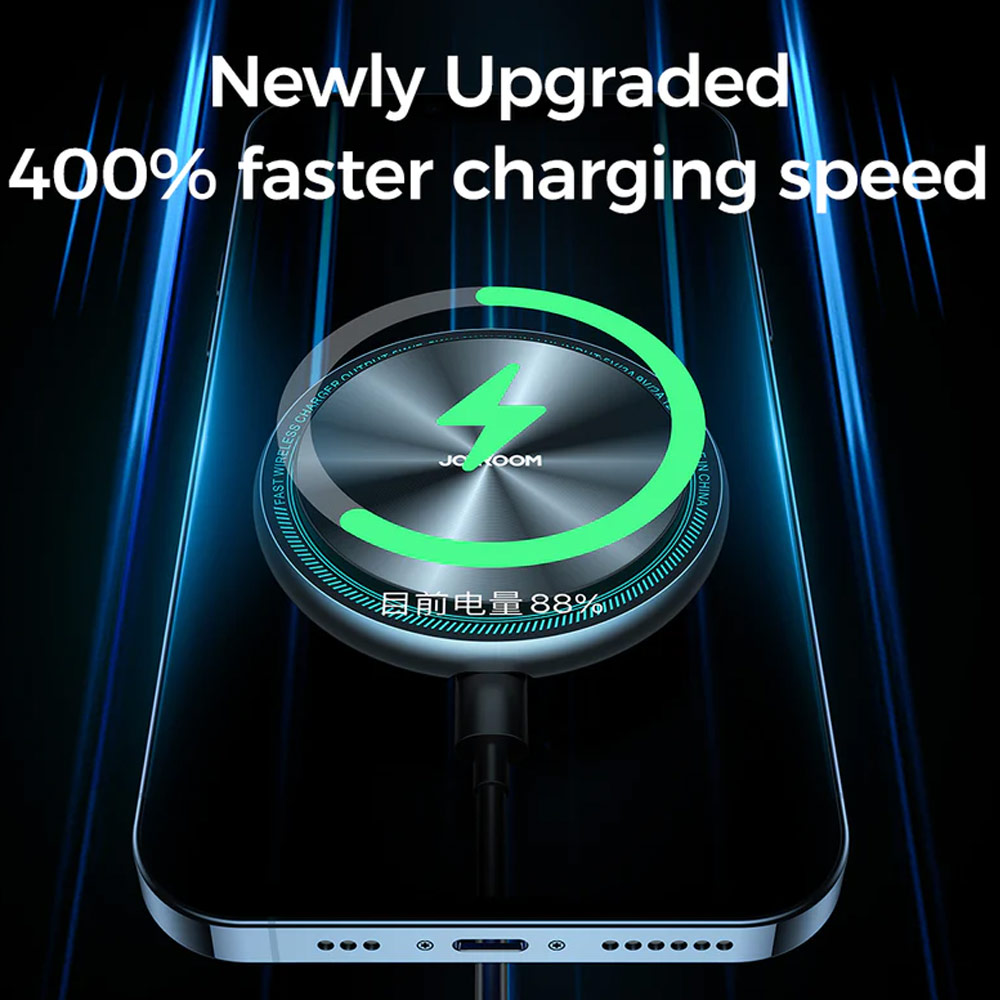 Picture of Joyroom Strong N52 Magnetic 15W Fast Wireless Car Charger Car Mount Phone Holder Dashboard Car Mount Windscreen Car Mount (Black)