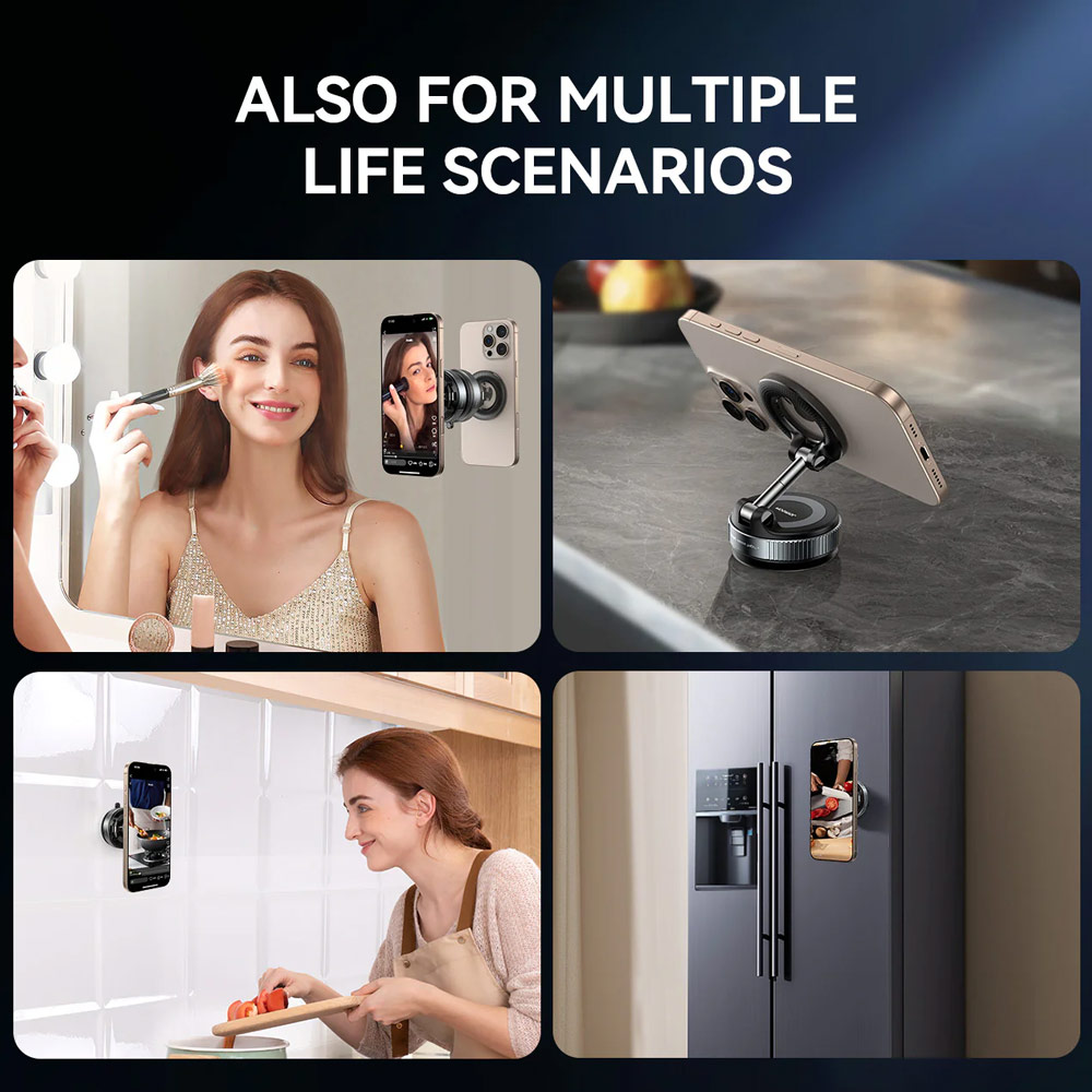 Picture of Joyroom JR-ZS501 Magnetic Car Holder Car Mount Phone Holder with Strong Vacuum Suction for Windscreen Dashboard Mirror