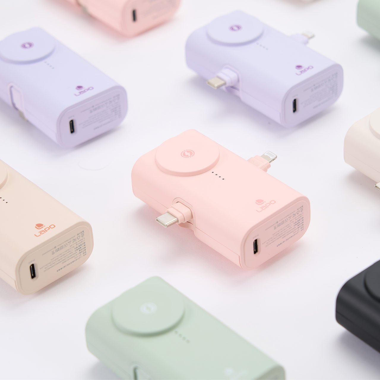 Picture of Lapo iWatch Powerbank Pocket Mini Small Size Powerbank 20W Fast Charge with Type-C Connector Apple Watch Powerbank (Black)