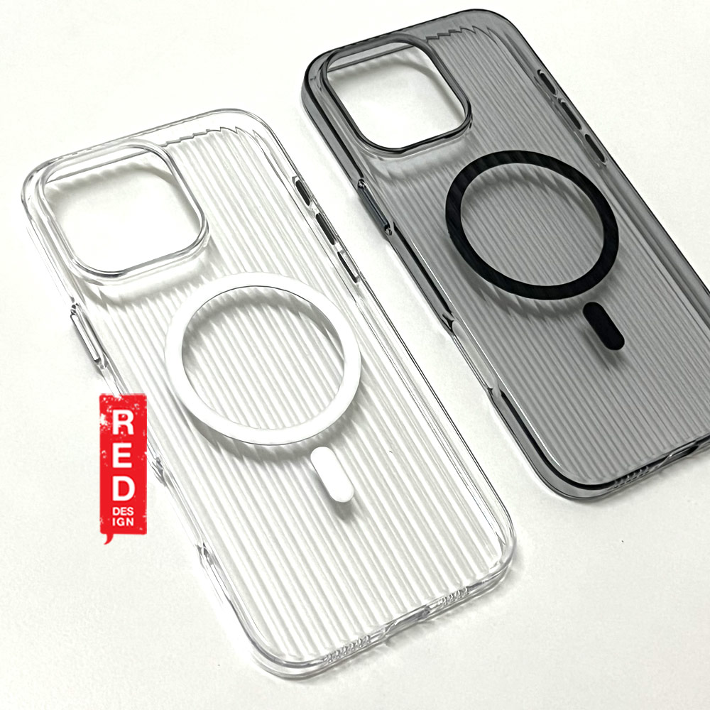 Picture of Apple iPhone 16 6.1 Case | Machino Luggage Design PC Slim Hard Magnetic Compatible Drop Protection Case for iPhone 16 6.1 (Clear Black)