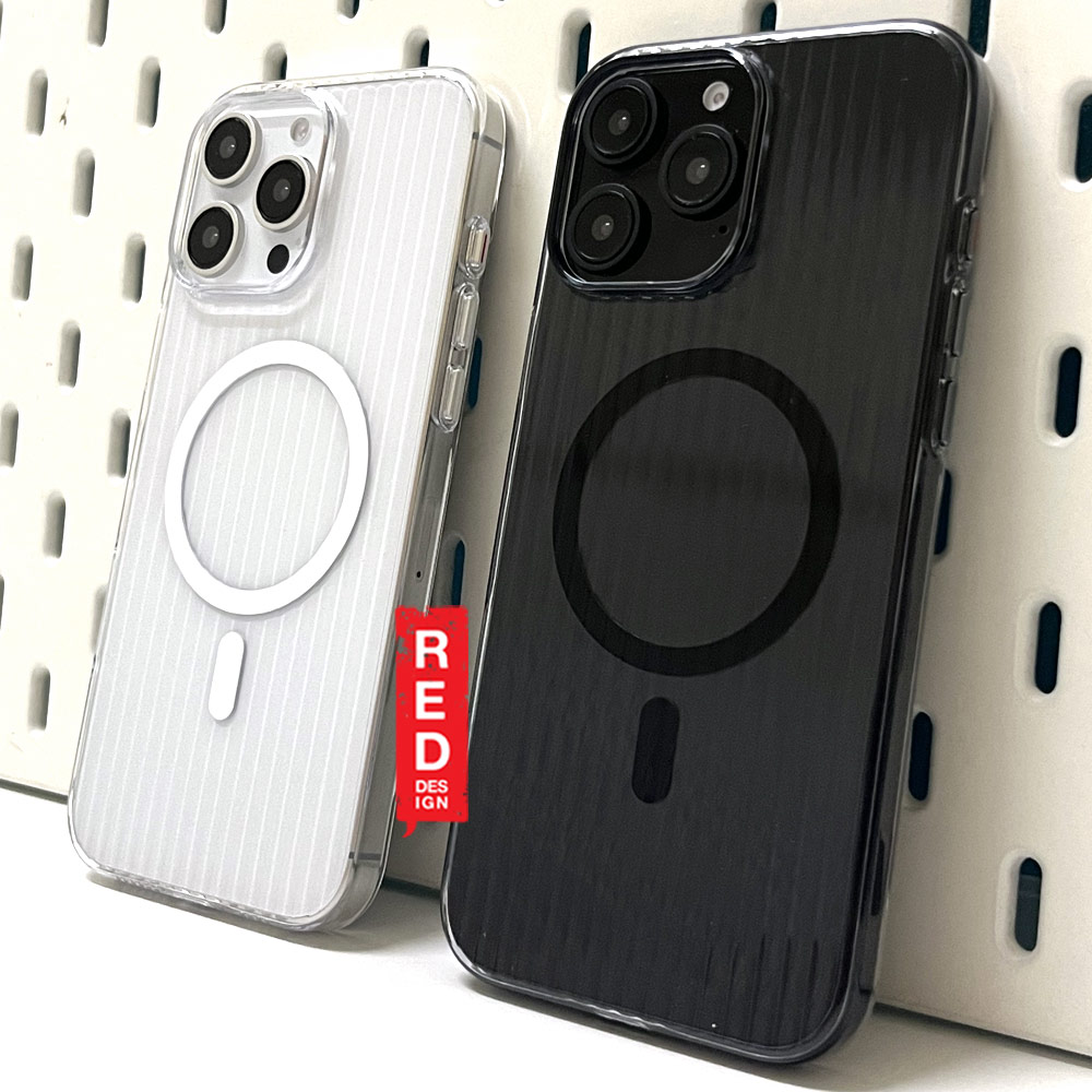 Picture of Apple iPhone 16 6.1 Case | Machino Luggage Design PC Slim Hard Magnetic Compatible Drop Protection Case for iPhone 16 6.1 (Clear Black)