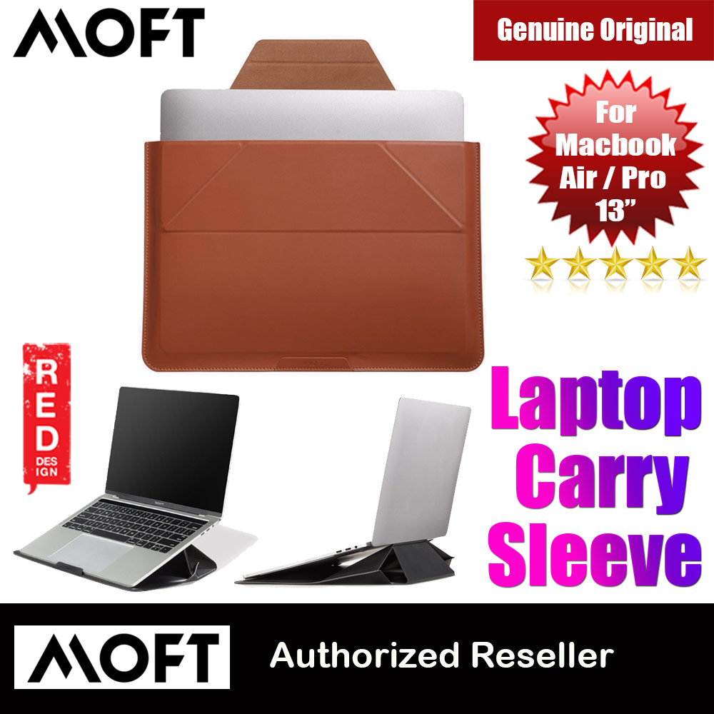 Picture of MOFT Carry Sleeve Standable Design PU Leather for Macbook Air 13 M1 2020 2021 Macbook Pro 13 2020 2021 13 inches Laptop Dell XPS13 Microsoft Surface Pro 7 (Sienna Brown) Apple Macbook Air 13\"- Apple Macbook Air 13\" Cases, Apple Macbook Air 13\" Covers, iPad Cases and a wide selection of Apple Macbook Air 13\" Accessories in Malaysia, Sabah, Sarawak and Singapore 