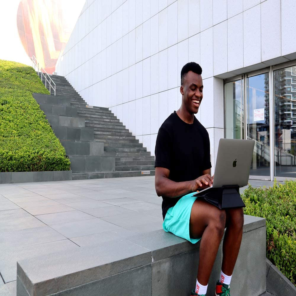 Picture of Apple Macbook Air 13\"  | MOFT Carry Sleeve Standable Design PU Leather for Macbook Air 13 M1 2020 2021 Macbook Pro 13 2020 2021 13 inches Laptop Dell XPS13 Microsoft Surface Pro 7 (Sienna Brown)