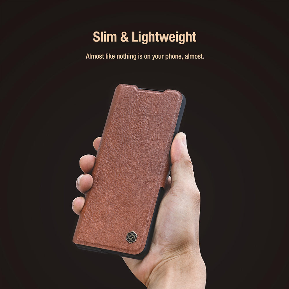 Picture of Samsung Galaxy Z Fold 5 Case | NILLKIN Aoge Leather Case Standable Case with S Pen Holder for Galaxy Z Fold 5 (Black)