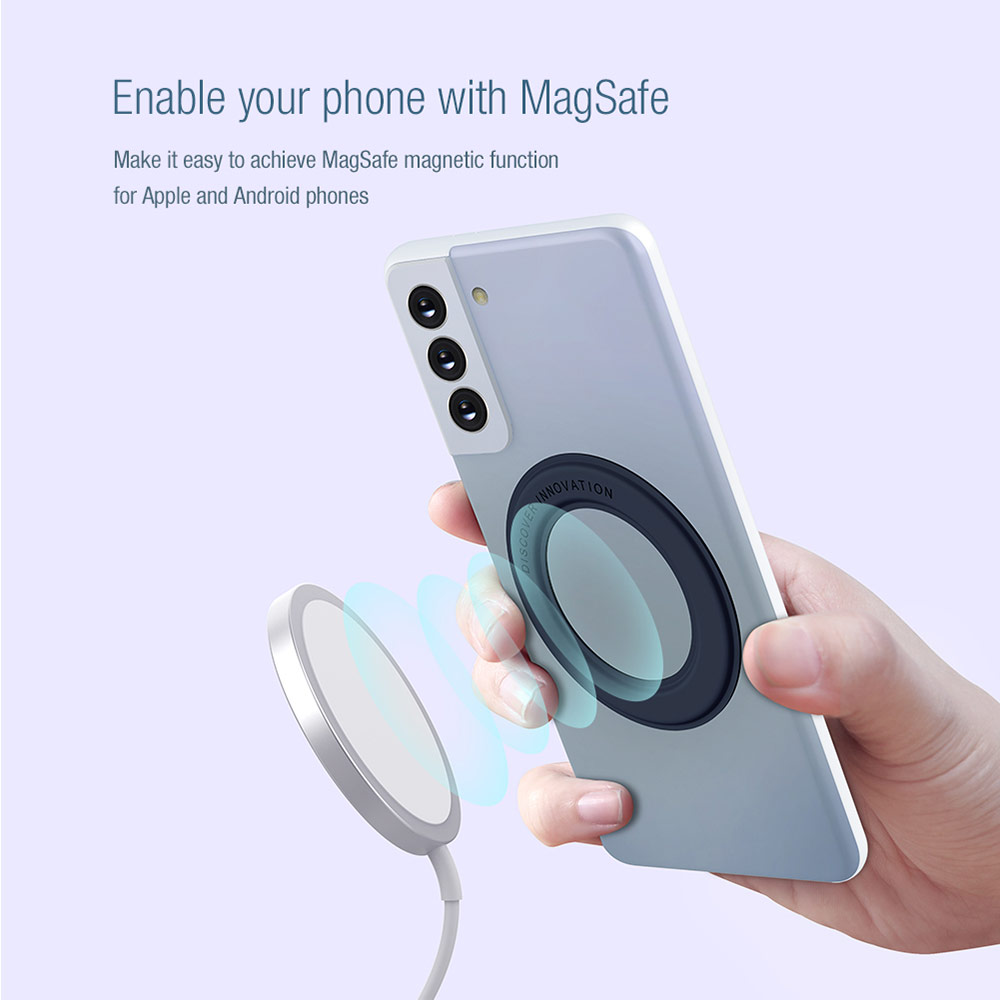 Picture of Apple iPhone 12 6.1  | Nillkin Snap Link Magnetic Sticker Compatible with MagSafe for iPhone 12 Pro Max iPhone 13 Pro Max Others Smartphone (Green)