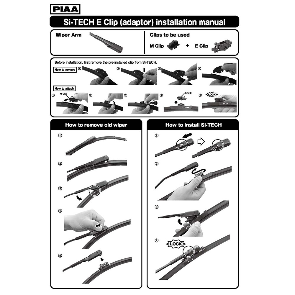 Picture of PIAA Si-Tech Silicone Wiper (Combo 26 & 16 ) for Ford Fiesta Ford Focus Honda CR-V Honda HR-V Hyundai Accent Hyundai Elantra Hyundai Tucson Lexus NX Nissan Murano Nissan Teana Subaru Forester Subaru Impreza Toyota Alphard Toyota Corolla Toyota Ipsum Toyot