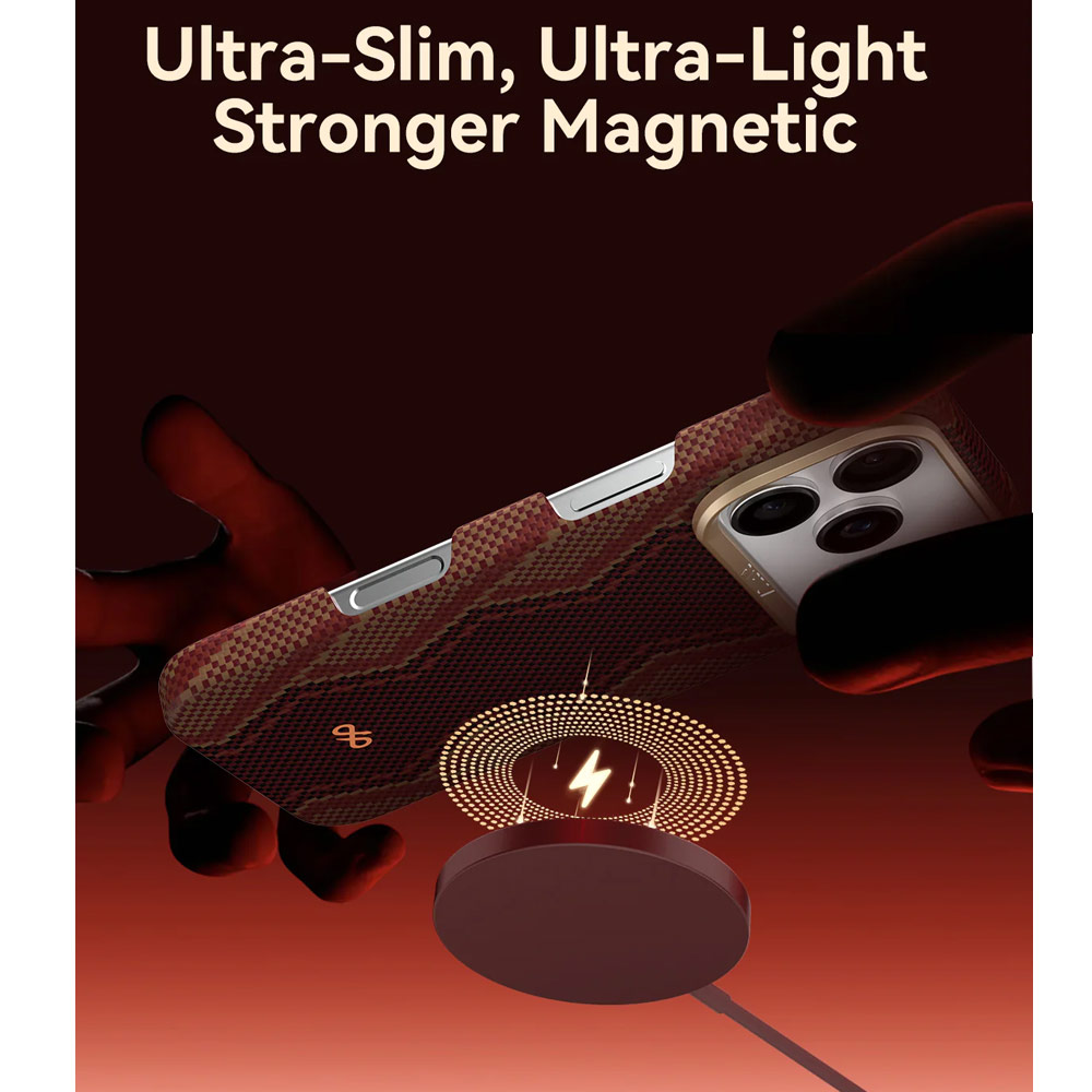 Picture of Apple iPhone 17 Pro 6.3 Case | Raptic Aramid Fibre Bionic Lightweight Ultra Slim Case with Magsafe for iPhone 17 Pro 6.3 (Snake)