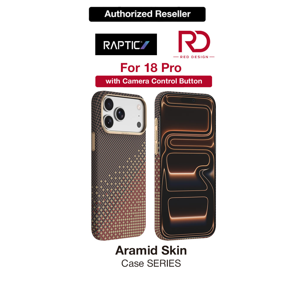 Picture of Raptic Aramid Skin Slim Magnetic Case for iPhone 18 Pro - Serenity Amber Apple iPhone 18 Pro- Apple iPhone 18 Pro Cases, Apple iPhone 18 Pro Covers, iPad Cases and a wide selection of Apple iPhone 18 Pro Accessories in Malaysia, Sabah, Sarawak and Singapore 