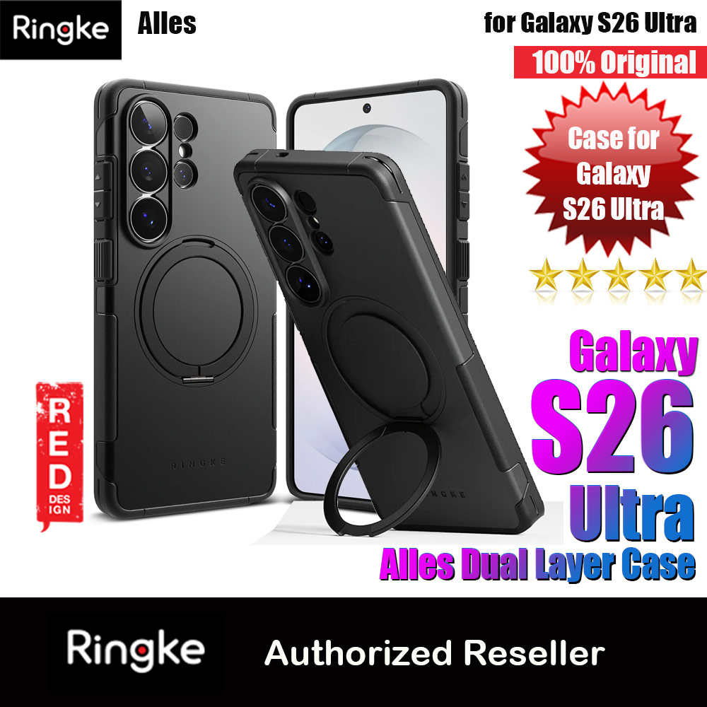 Picture of Ringke Alles Dual Layer Drop Protection Case with Kickstand for Samsung Galaxy S26 Ultra (Black) Samsung Galaxy S26 Ultra- Samsung Galaxy S26 Ultra Cases, Samsung Galaxy S26 Ultra Covers, iPad Cases and a wide selection of Samsung Galaxy S26 Ultra Accessories in Malaysia, Sabah, Sarawak and Singapore 