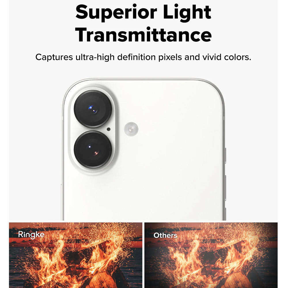 Picture of Apple iPhone 17 6.3  | Ringke Camera Lens Frame Glass Protector with Easy Installation for iPhone 17 6.3 (Black)