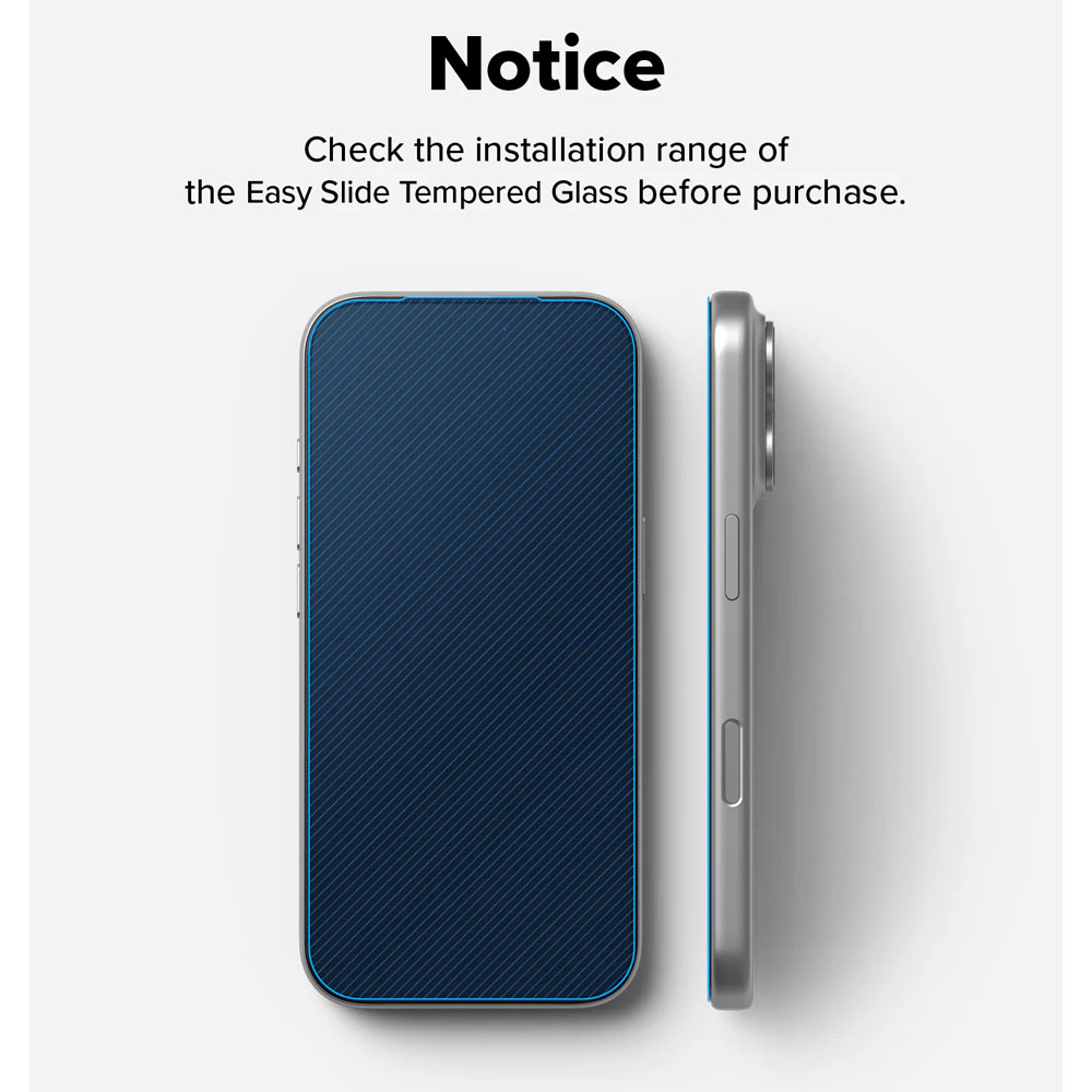 Picture of Apple iPhone 17 6.3 Screen Protector | Ringke Easy Slide Tempered Glass Screen Protector for iPhone 17 6.3  (Clear) 2pcs