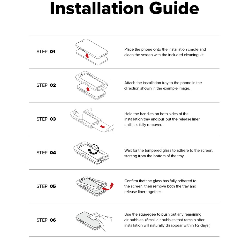Picture of Apple iPhone 17 6.3 Screen Protector | Ringke Easy Slide Tempered Glass Screen Protector for iPhone 17 6.3  (Clear) 2pcs
