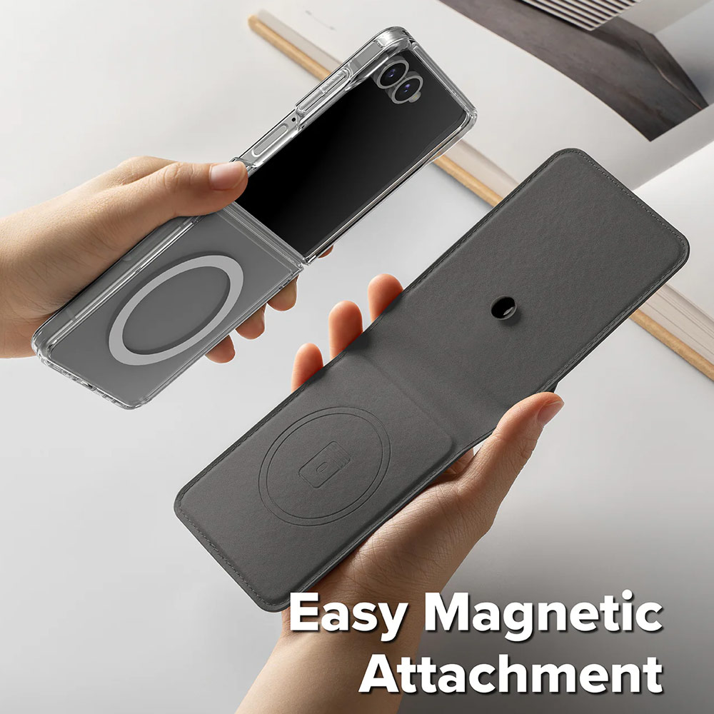 Picture of Samsung Galaxy Z Flip 7  | Ringke Folio Grip Wallet Magnetic for Samsung Galaxy Z Flip 7 (Black)