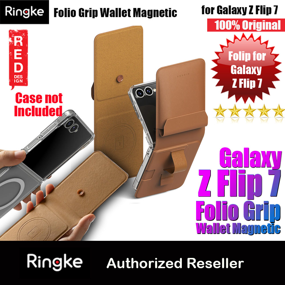 Picture of Ringke Folio Grip Wallet Magnetic for Samsung Galaxy Z Flip 7 (Brown) Samsung Galaxy Z Flip 7- Samsung Galaxy Z Flip 7 Cases, Samsung Galaxy Z Flip 7 Covers, iPad Cases and a wide selection of Samsung Galaxy Z Flip 7 Accessories in Malaysia, Sabah, Sarawak and Singapore 