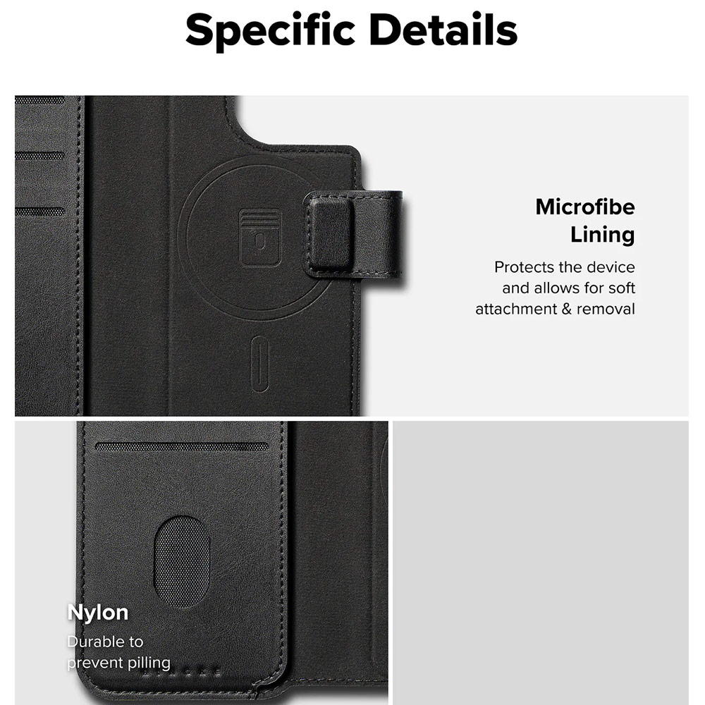 Picture of Apple iPhone 15 Plus 6.7  | Ringke Folio Wallet Magnetic Flip Cover Card Holder for iPhone 16 Pro Max iPhone 16 Plus (Black)