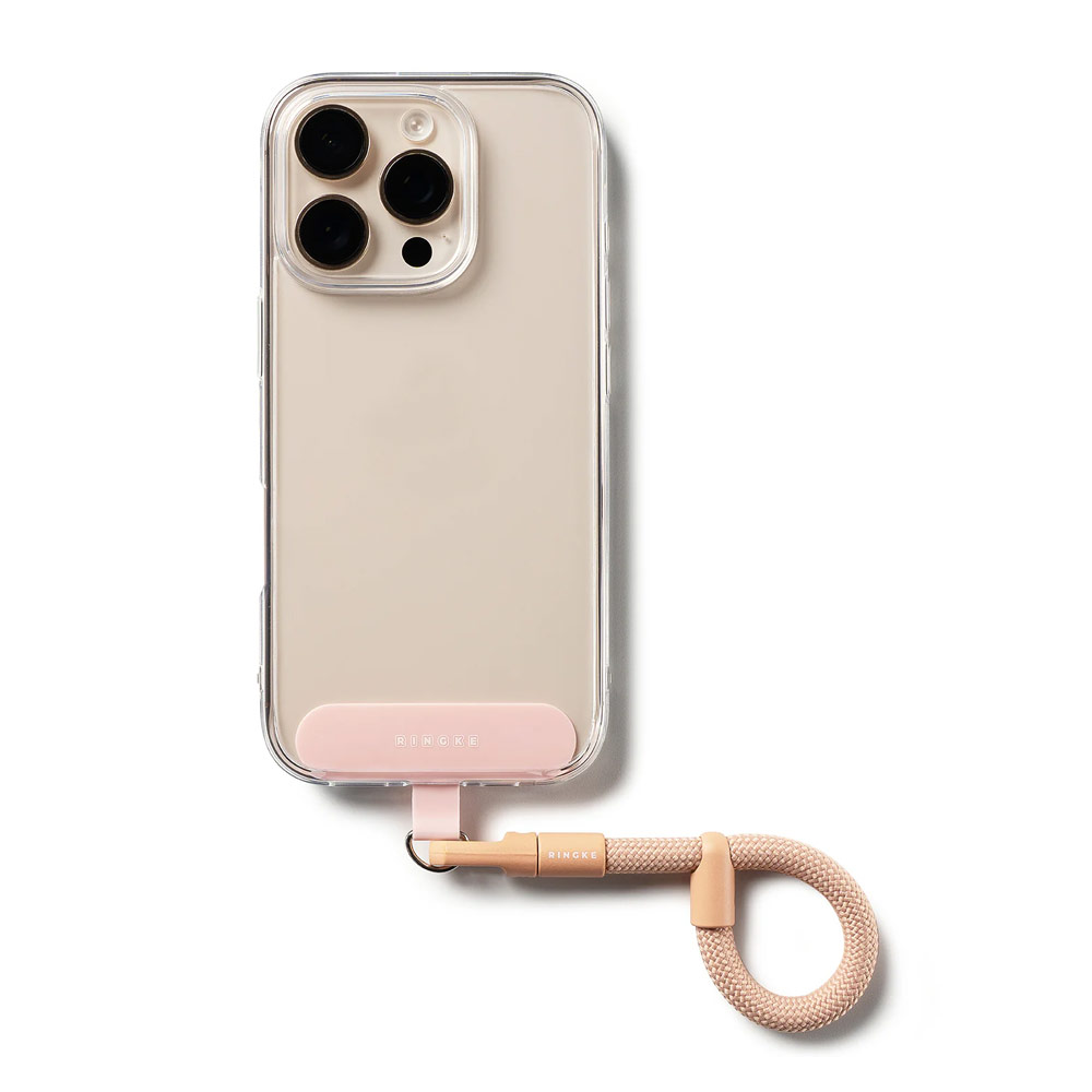 Picture of Ringke Holder Link Flow Finger Ring Strap Phone Strap for closed-bottom phone case (Orange Pink)