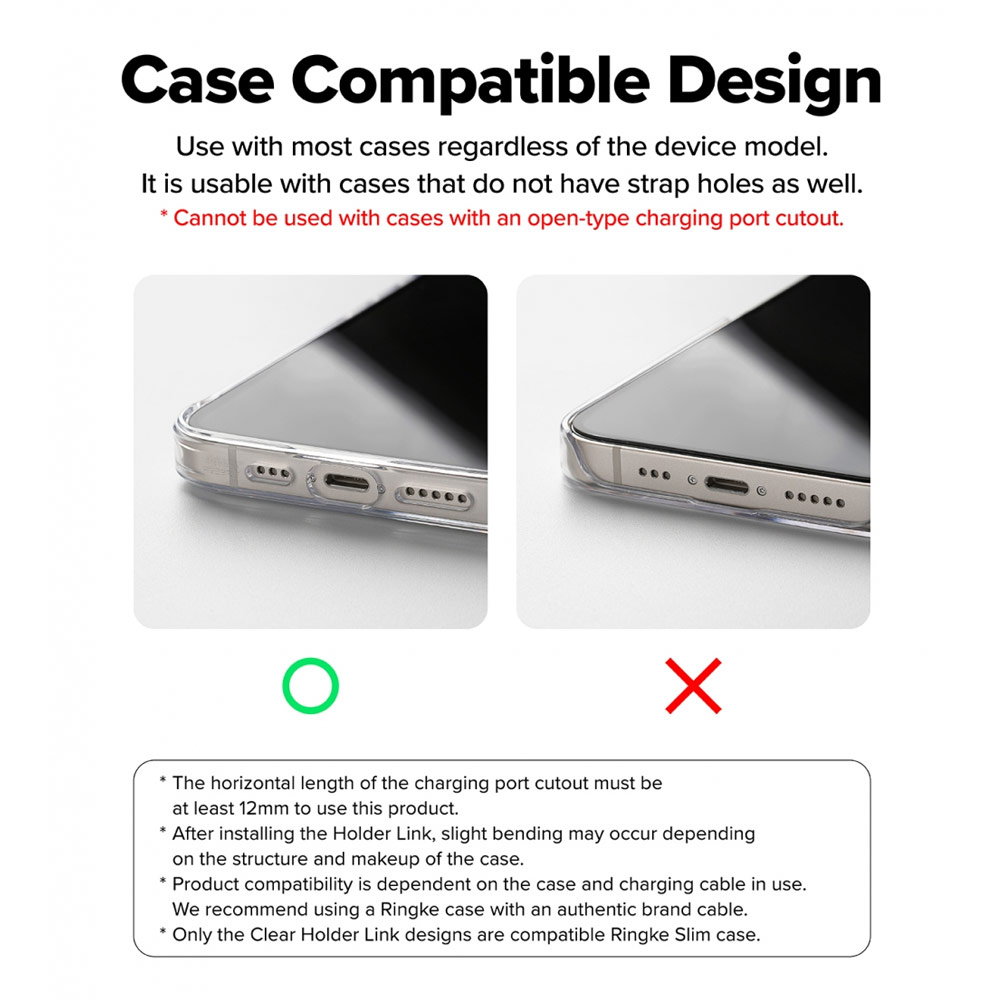 Picture of Ringke Holder Link Snap Hook Crossbody Lanyard Shoulder Adjustable Phone Strap for closed-bottom phone case (Butter Yellow)