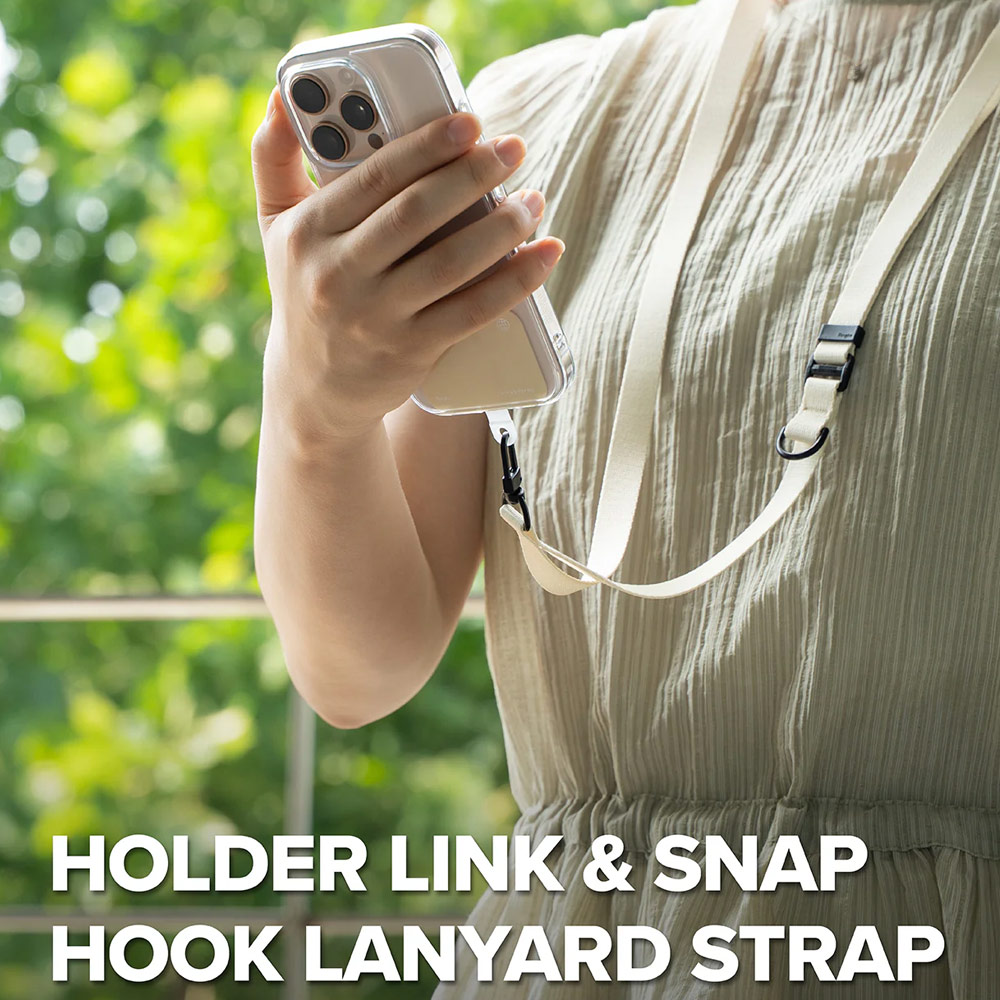Picture of Ringke Adjustable Shoulder Holder Link Snap Hook Lanyard Crossbody Phone Strap for Phone case (Marble Brown)
