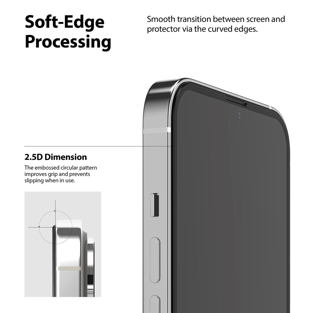 Picture of Apple iPhone 13 6.1 Screen Protector | Ringke Invisible Defender Glass Tempered Glass Screen Protector for Apple iPhone 13 iPhone 13 Pro 6.1 (Clear)