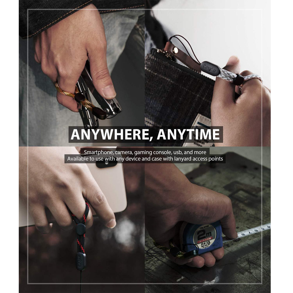 Picture of Ringke Paracord Lanyard Finger Strap (Black Ruby)