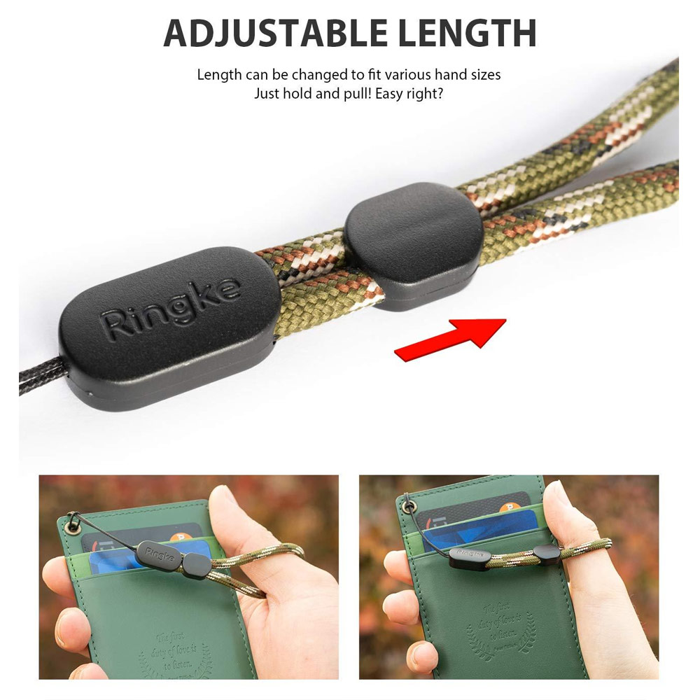 Picture of Ringke Paracord Lanyard Finger Strap (Black Ruby)