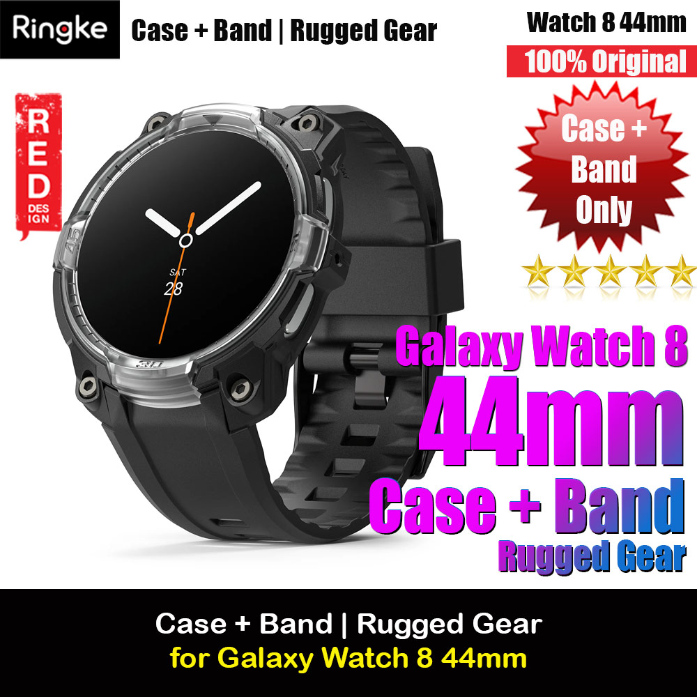 Picture of Ringke Case and Band Strap Rugged Gear for Samsung Galaxy Watch 8 44mm (Black) Samsung Galaxy Watch 8 44mm- Samsung Galaxy Watch 8 44mm Cases, Samsung Galaxy Watch 8 44mm Covers, iPad Cases and a wide selection of Samsung Galaxy Watch 8 44mm Accessories in Malaysia, Sabah, Sarawak and Singapore 