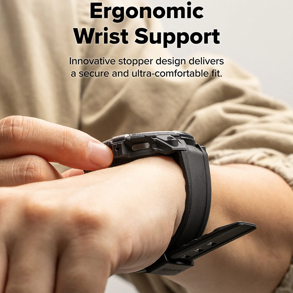 Picture of Samsung Galaxy Watch 8 44mm Case | Ringke Case and Band Strap Rugged Gear for Samsung Galaxy Watch 8 44mm (Black)